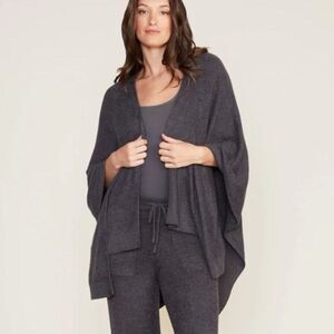 BLVD Charcoal Poncho Sweater